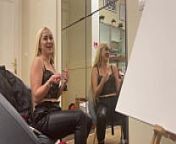 Hot Blonde Tight Pussy Small Hands Sexy Art Student works on a Dick to drain the Balls from schoole girl hand puge cum hot s