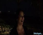 Public Agent Busty Hungarian minx night time public suck and fuck from public agent cum inside