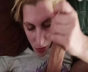 Submissive Slut Wife gets Cum on Face and Mouth before her morning coffee. from femboy cum coffee