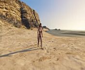 Gta 5 | naughty girl walked on the beach from ams liliana nude mod