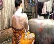 Beautiful Lady Bathing at home part 2 from village girl nude bathing and self recording at open area