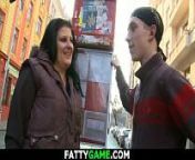 Fat babe picks up skinny lad from the street from xxx fat lad