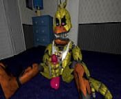 Futanari Nightmare Chica from fnaf sfm toy chica and pre mangle fart