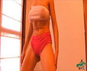 Sexy Porcelain Busty Brunette Working Out & Stretching! Hot! from downloads ian hot sexy naked