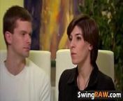Freshly married couples fuck in their first swinger foursome from playboy tv