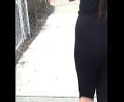 vouyer big booty thick Hispanic girl In see threw leggings from vouyer