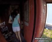 Broke redhead rides me in old railcar for some extra money from boss paid extra money for secretary mp4