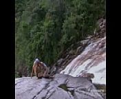 Wet Lesbians on the Waterfall from movie hot scene in river
