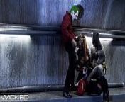Harley Quinn Fucks Joker & Batman from batman harley quinn