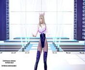 [MMD] Kep1er - Up! Ahri Seraphine Kaisa Hot Kpop Dance League Of Legends KDA AllOut from kpop stage