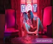 Sexy big tit lesbian hot babes Alexis Fawx, Angela White fucking deep and lick each other near neon lights from angela lucy hot videos sex