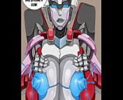 Arcee&rsquo;s Boob-cumshot (Dubbed shot comic) from arcee and jack