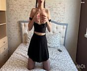 School uniform. Fishnet stockings, and I touch myself to orgasm in a school skirt from school bas reps sex