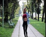 Sexy girl dancing in the street |come to dance with AARINA | Park dance| sexy moves |live model from beautifull girl shows her big boobs