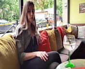 Remote control orgasm of my stepsister in Bar ! from control my remote public