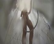Keisimar gets CAUGHT in the shower. She sure likes dancing and moving her ass! from hidden shower dance cam 2