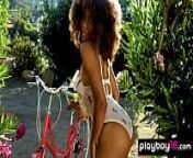 Big boobed all natural ebony beauty Jenna Foxx at a flowery glade from video bike us videos