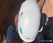 Rock Climbing OUTDOOR Adventure shaky multiple ORGASMS & CREAMPIE - Ocean Crush from rock climbing