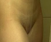 Amateur With Shaved Pussy Masturbates In Shower and Pee from amateur shower masturbation