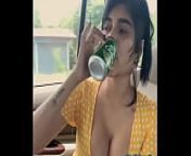 Desi Girl Cleavage | Beer falls on her Boobs from desi girl cleavage very hot