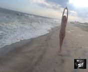 Sexy Blonde Emily Sky Fingers Her Pussy and Fucks On Public Ocean Beach from emily black nude school girl teasing porn video leaked