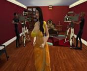 Desi Aunty Manju teasing horny guys by wearing a sexy yellow saree from mywape com xxx bf manju pr