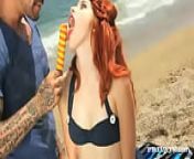 Redhead Amarna Picks up a Hot Guy at the Beach for Some Hardcore Fun from mommy try on lounge sexy intimates lingerie underwear haul