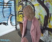 Public Agent Short hair blonde amateur teen with soft natural body picked up as bus stop and fucked in a basement with her clothes on by guy with a big cock ending with facial cumshot from iran porn fisting se