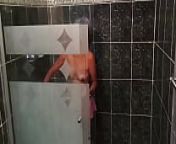 I watch my stepmom masturbate while cleaning the shower. from mom bathing son watching