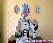 Rem Re Zero Hitomi Locks cosplay from zero two texture pack