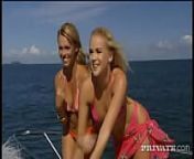 Bisexual Blonds Ellen Saint and Sandy Style FFM Three Way with Blowjob from dip sandy