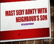 Hot Indian aunty sex with neighbour's son sex story from indian aunty with bi