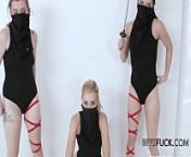 Lucky dude gets to fuck 3 hot ninja slut bffs from pop ninja