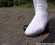 White socks fetish from stinky white socks
