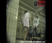 Hidden camera in locker room from dress spy cam