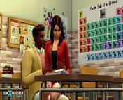 The student decided that the equation is not for her - 3D Animation from the sims 2 nude mod