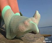 Outdoor Soles Tease In Cute Turquoise Nylon Socks from smell my foot sole under chier feetslave kiss worship 2015abilona boobswww xx sex