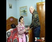 Naive charity girl seduced by grandpa Mireck from grand daughter
