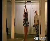 Fastened up woman coercive to endure severe bdsm xxx moments from www xxx videos free download porn ebon