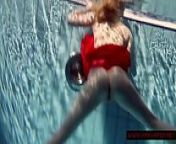 Lucie hot Russian teen in Czech pool from nudist russian fa