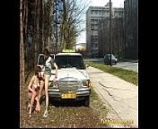 Nasty lady in full action outdoor at my taxi car from lady in the streets nude boobs show porn