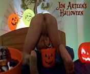 Trick or treat, I don't want candy, I want fresh milked cum for Halloween, or I squirt sperm in the letterbox, it's Jon Arteen's Halloween from cute asian gay c