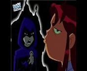 Starfire x Raven Lesbian Sex from cartoon avatar