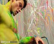 Muscular Guys Splash Paint, Before Flip Fucking - NextDoorBuddies from painting gay