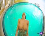 Tmw VR net - Nancy A - BLONDE ENJOYS SOLO PLAY IN A POOL from swimming pool cute boys videos