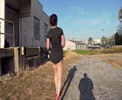 Completely bottomless - walking the docks from city onion nude 01