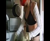 the housewife provokes her neighbor by giving him this surprise from latex surprise