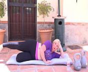 AuntJudys - 52yo Busty BBW Melody's Hot Yoga Workout from 52 desi hot big
