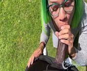 Sucked him up in the PARK and got caught!! from public bj