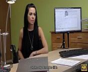 LOAN4K. Long-haired brunette Inga Devil comes to a small loan company from hijab porn ap come loan sex video